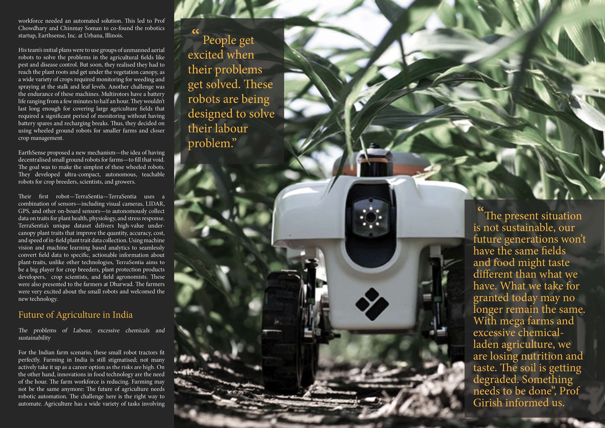 designed by Soham Saha | The TerraSentia robot (Image Courtesy: University of Illinois, Urbana Champaign)